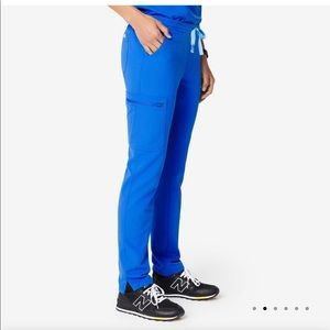 Figs yola skinny scrub pants XS royal blue